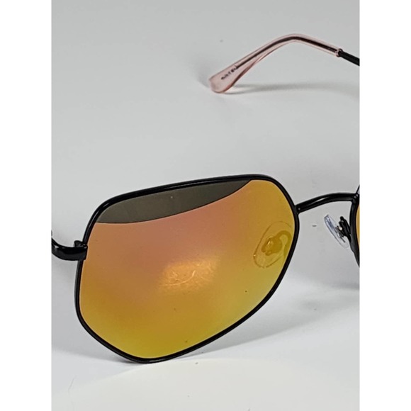 Foster Grant Geometric Alternative Black Metal Mirrored Sunglasses 52195FGX001 - Picture 7 of 11